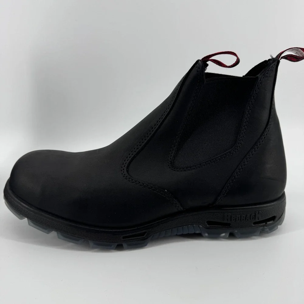 Redback USBBK Bobcat Black Leather Steel Toe Chelsea Work Boots Mens 15 US 14 AU
